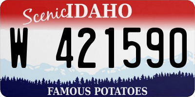 ID license plate W421590