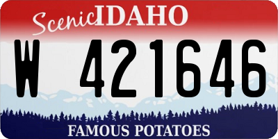 ID license plate W421646