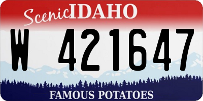 ID license plate W421647