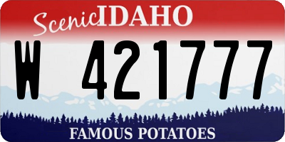 ID license plate W421777