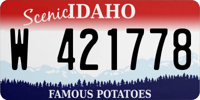 ID license plate W421778