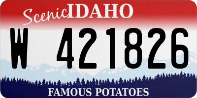 ID license plate W421826