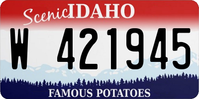 ID license plate W421945