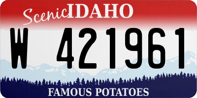 ID license plate W421961