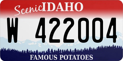ID license plate W422004