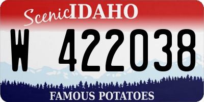 ID license plate W422038
