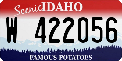 ID license plate W422056
