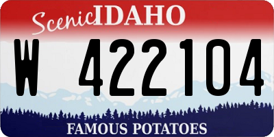 ID license plate W422104
