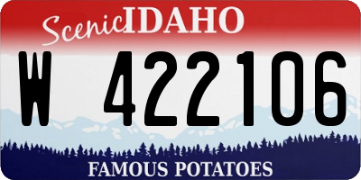 ID license plate W422106