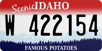 ID license plate W422154