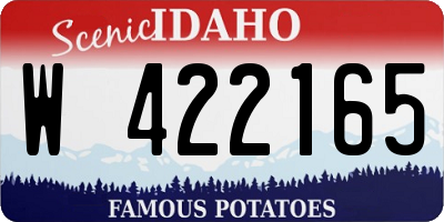 ID license plate W422165
