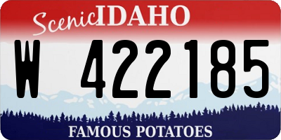 ID license plate W422185