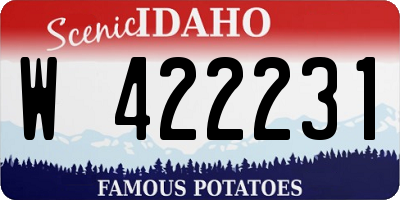 ID license plate W422231