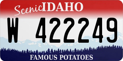 ID license plate W422249
