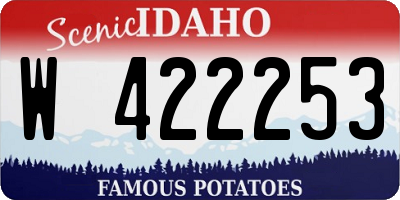 ID license plate W422253