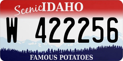 ID license plate W422256