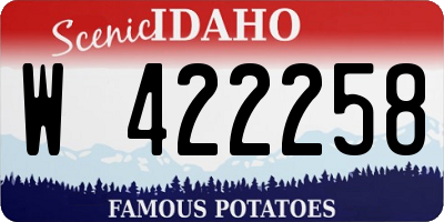 ID license plate W422258