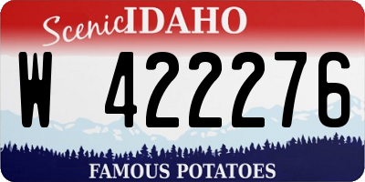 ID license plate W422276