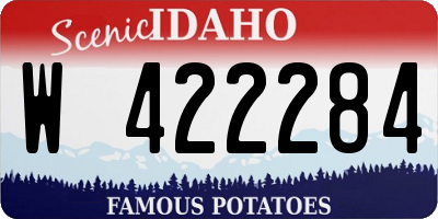 ID license plate W422284