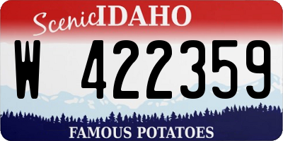 ID license plate W422359