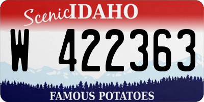 ID license plate W422363