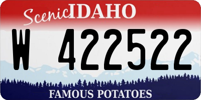 ID license plate W422522