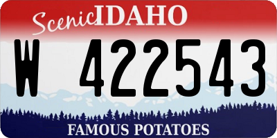 ID license plate W422543