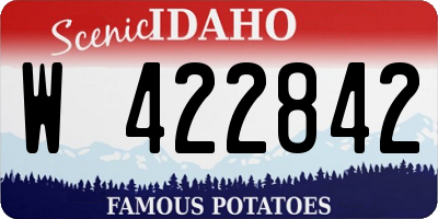 ID license plate W422842