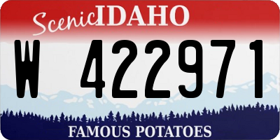 ID license plate W422971