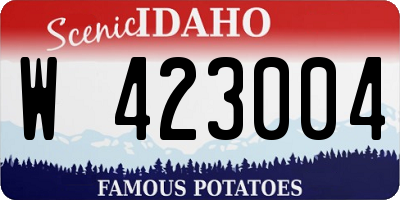 ID license plate W423004