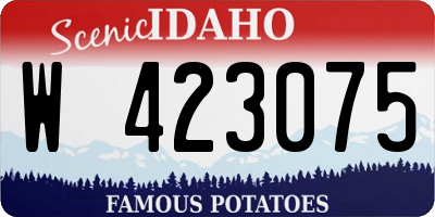 ID license plate W423075