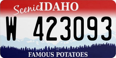 ID license plate W423093