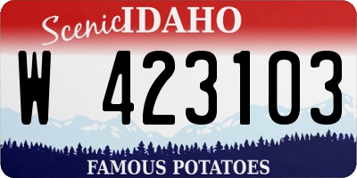 ID license plate W423103