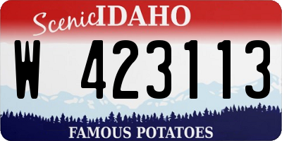 ID license plate W423113
