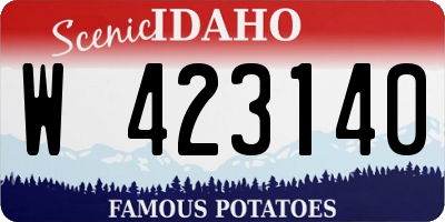ID license plate W423140