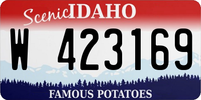 ID license plate W423169