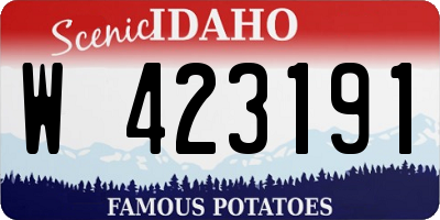 ID license plate W423191