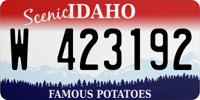 ID license plate W423192