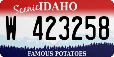 ID license plate W423258