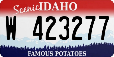 ID license plate W423277