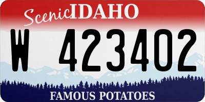 ID license plate W423402
