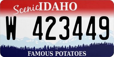ID license plate W423449