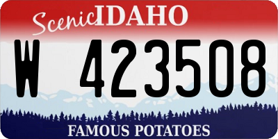 ID license plate W423508