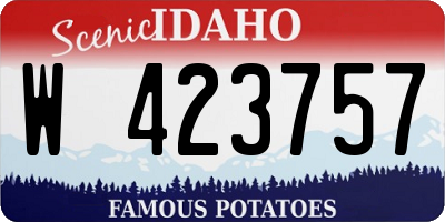 ID license plate W423757