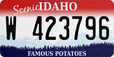 ID license plate W423796