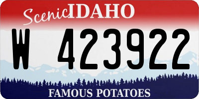 ID license plate W423922