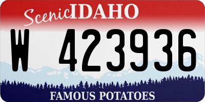 ID license plate W423936