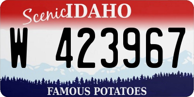 ID license plate W423967