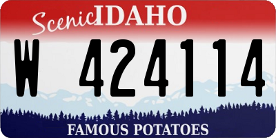 ID license plate W424114
