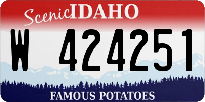 ID license plate W424251